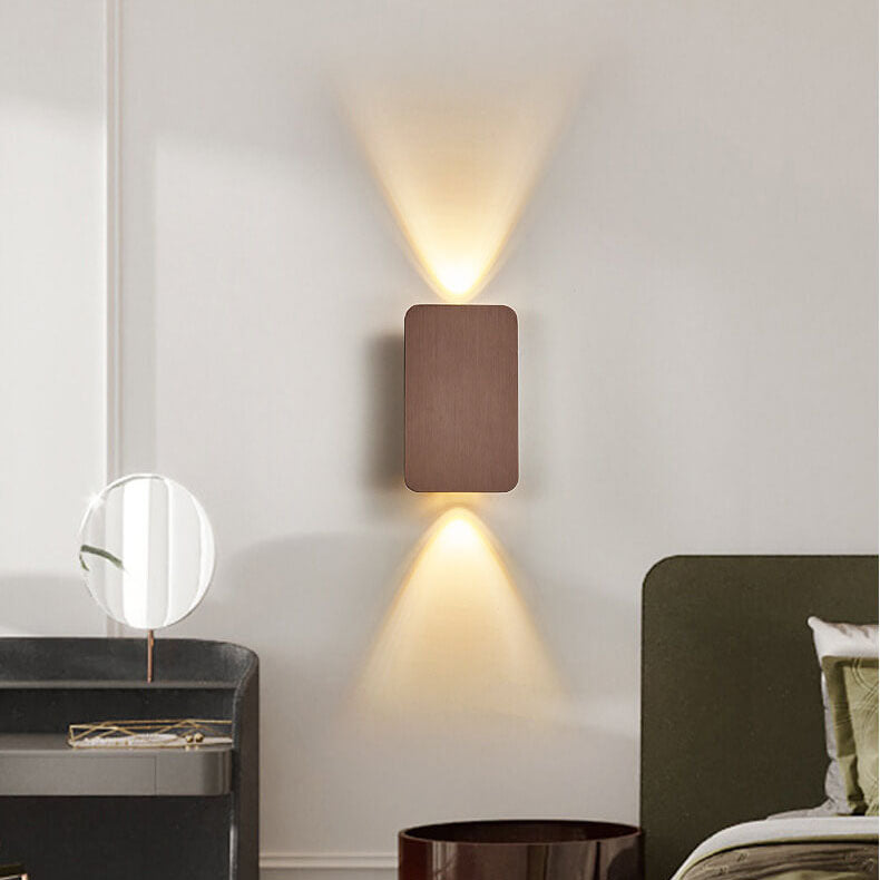 Wandleuchte Innen Minimalistisch mit 2 Lichtern aus Aluminium, LED Wandleuchte 8