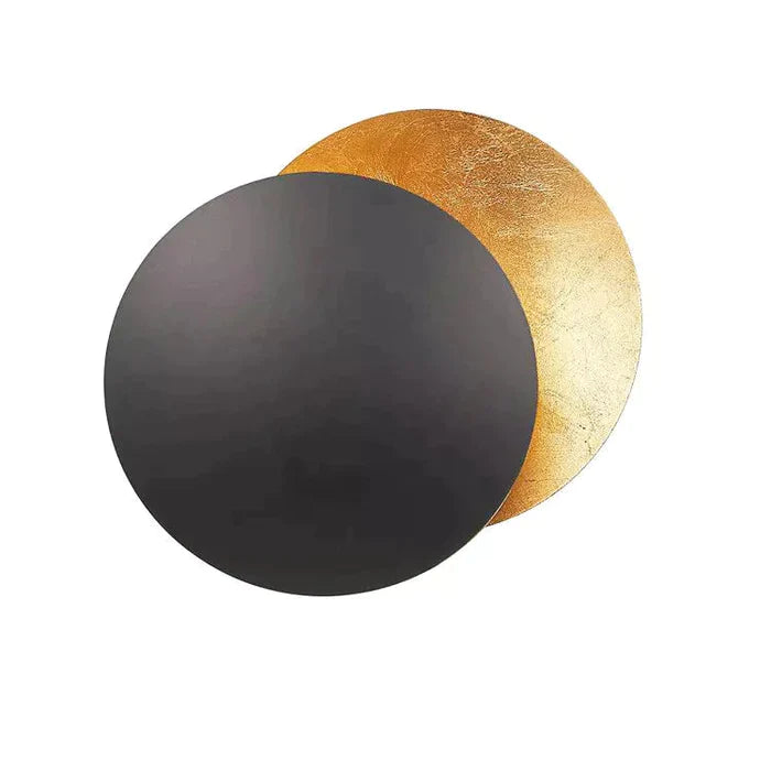 Wandleuchte mit drehbaren goldenen Scheiben – LED-Lampe für warmes Licht 9