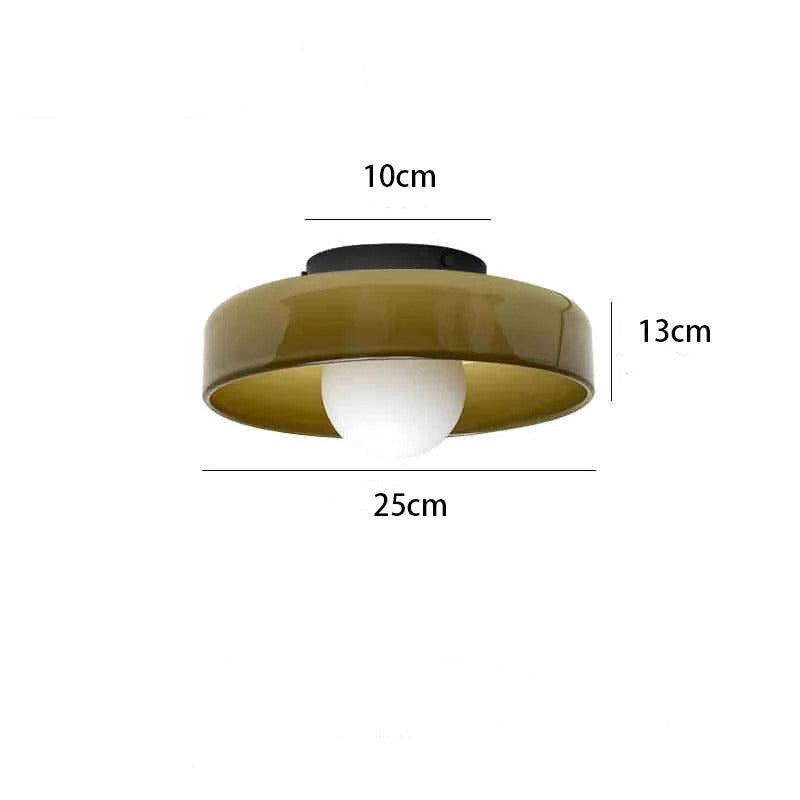 Moderne Runde Deckenleuchte aus Glas für Wohnzimmer – Elegante LED Deckenlampe mit G9 Leuchtmittel, Energieeffizient und Einfache Montage
