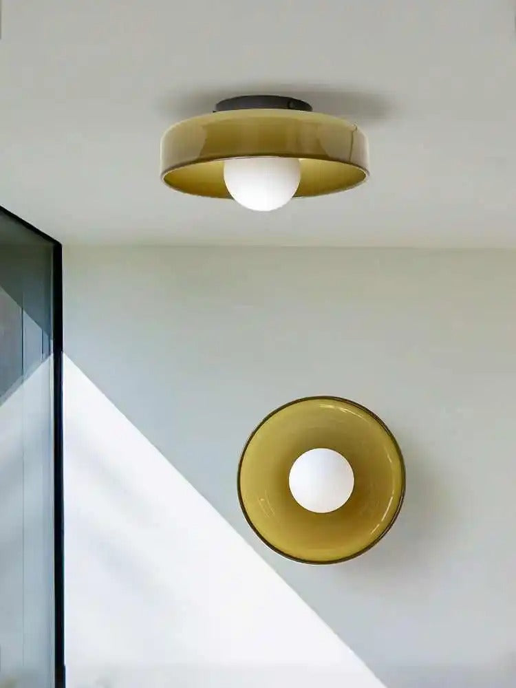 Moderne Runde Deckenleuchte aus Glas für Wohnzimmer – Elegante LED Deckenlampe mit G9 Leuchtmittel, Energieeffizient und Einfache Montage