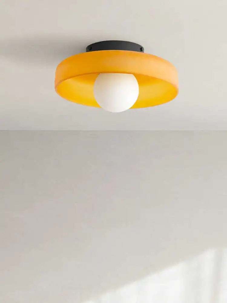 Moderne Runde Deckenleuchte aus Glas für Wohnzimmer – Elegante LED Deckenlampe mit G9 Leuchtmittel, Energieeffizient und Einfache Montage