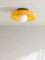 Moderne Runde Deckenleuchte aus Glas für Wohnzimmer – Elegante LED Deckenlampe mit G9 Leuchtmittel, Energieeffizient und Einfache Montage