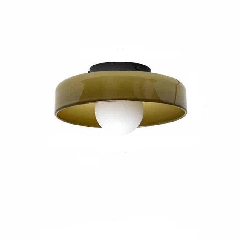 Moderne Runde Deckenleuchte aus Glas für Wohnzimmer – Elegante LED Deckenlampe mit G9 Leuchtmittel, Energieeffizient und Einfache Montage