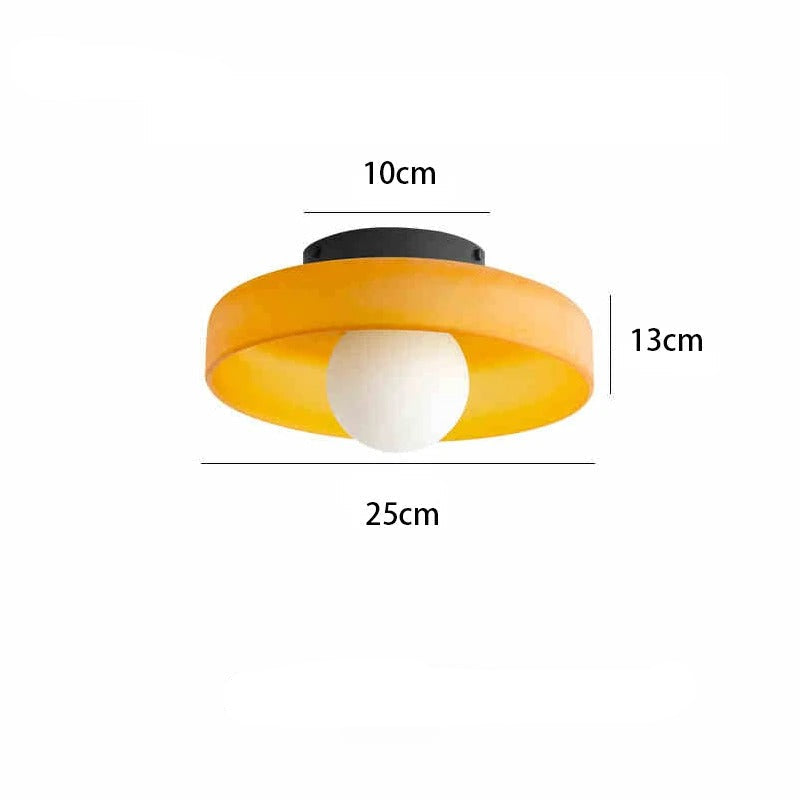 Moderne Runde Deckenleuchte aus Glas für Wohnzimmer – Elegante LED Deckenlampe mit G9 Leuchtmittel, Energieeffizient und Einfache Montage