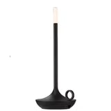 Elegante Dimmbar LED Lampe aus Aluminium – Warmes Licht, 30/50/100% Helligkeit, Wiederaufladbar, 23 cm Hoch